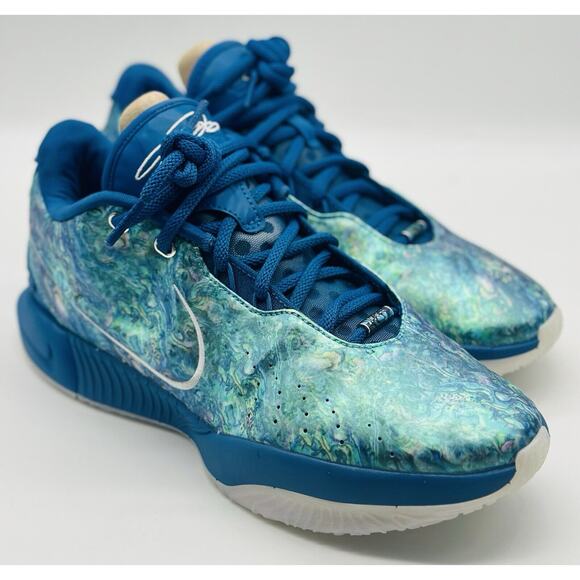 NEW Nike Lebron XXI ''Abalone'' Industrial Blue FN0708-400 Men’s Size Multi - Picture 3 of 7